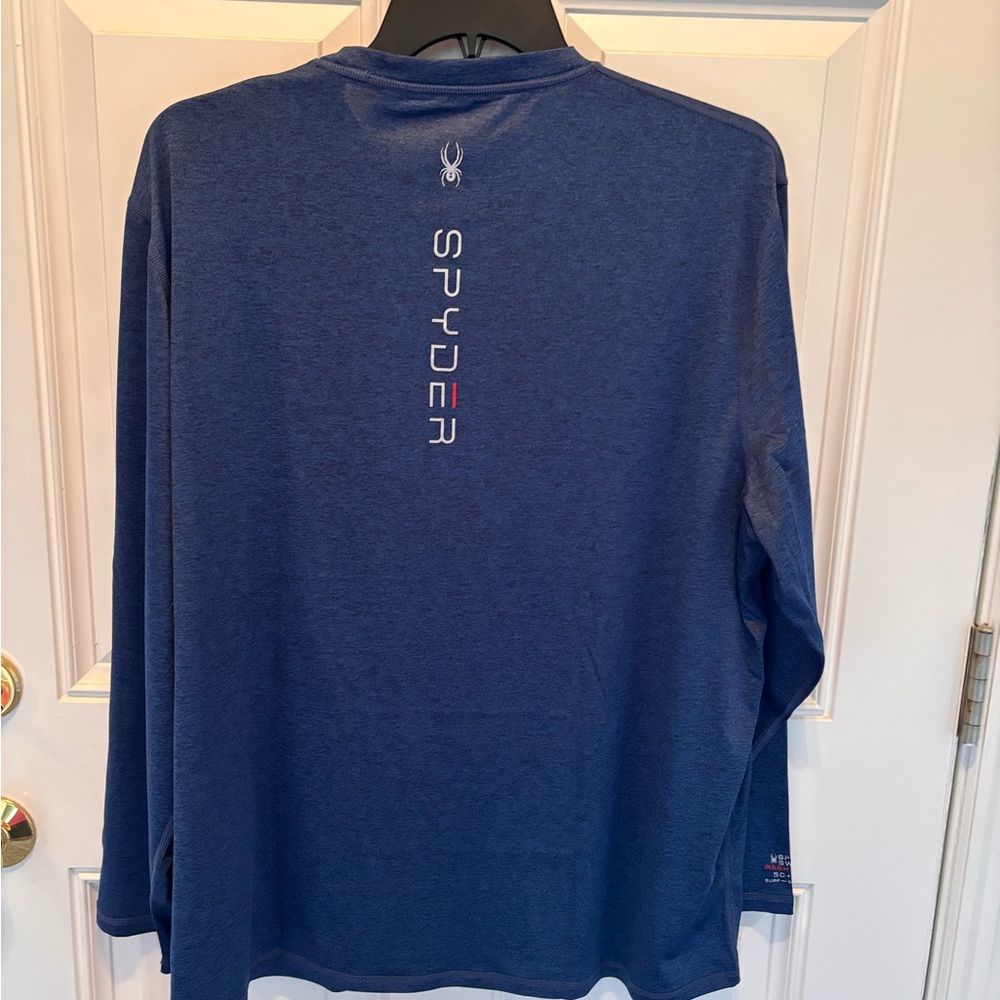 Spyder Men's Navy Long Sleeve Rash Guard Tee